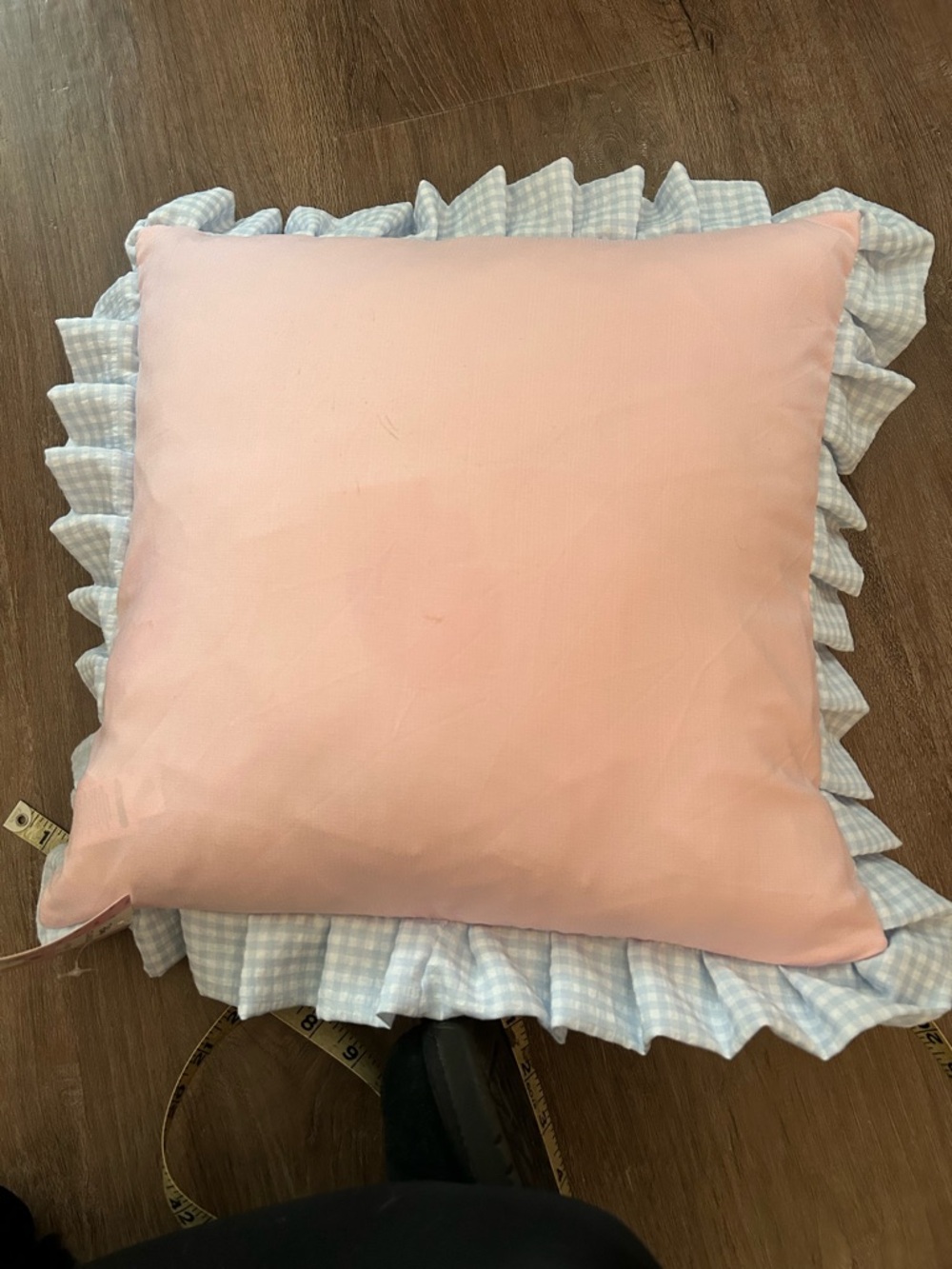 NWT Marie Decorative pillow with Blue Ribbon Accents - Picture 2 of 5